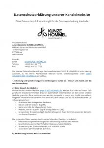 thumbnail of Datenschutzerklärung unserer Kanzleiwebsite-April2019